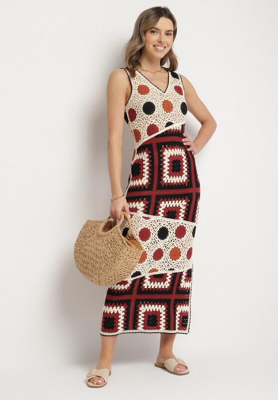 Rochie Bej cu maro 1
