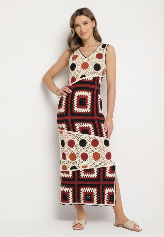 Rochie Bej cu maro 2