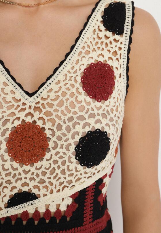 Rochie Bej cu maro 5