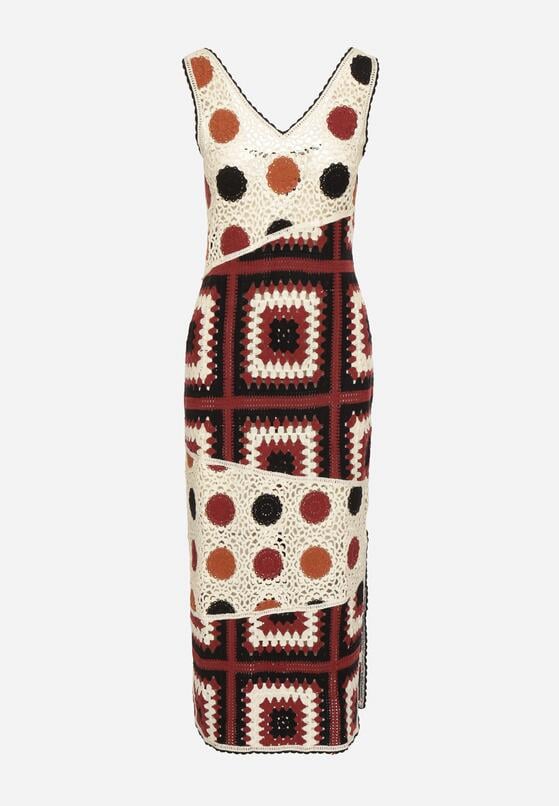 Rochie Bej cu maro 6