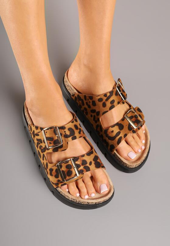 Papuci Imprimeu leopard 3