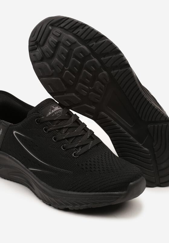 Czarne Buty Sportowe Sneakersy z Ozdobnym Tłoczeniem Axedla 3