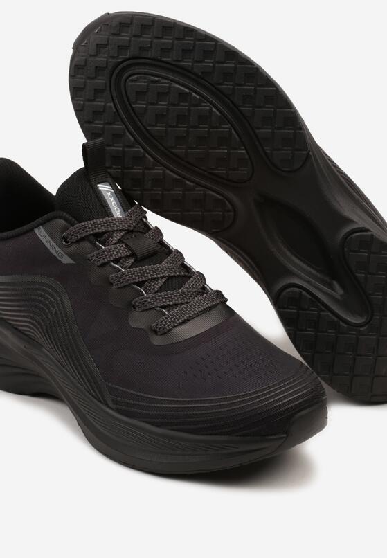 Czarne Buty Sportowe Sneakersy Ozdobione Tłoczonym Wzorem Axevia 3