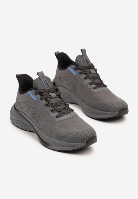 Ciemnoszare Buty Sportowe Sneakersy Ozdobione Tłoczonym Wzorem Axevia 2