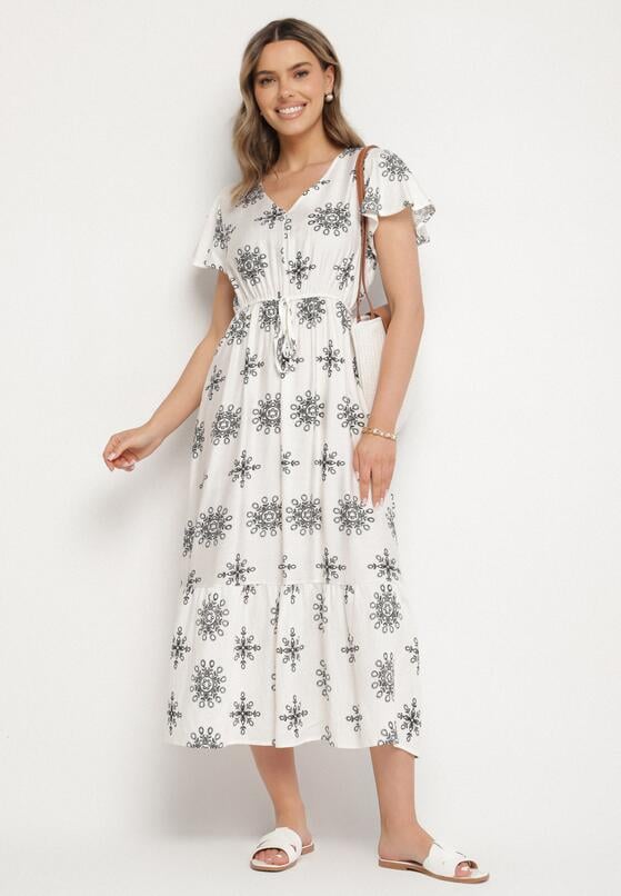 Rochie Albă cu negru 1