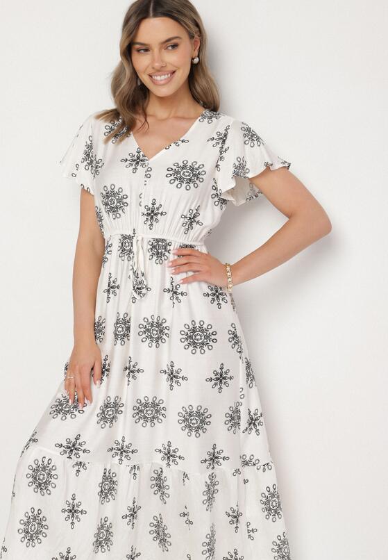 Rochie Albă cu negru 4