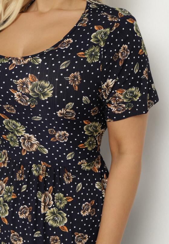 Rochie Bleumarin cu bej 5