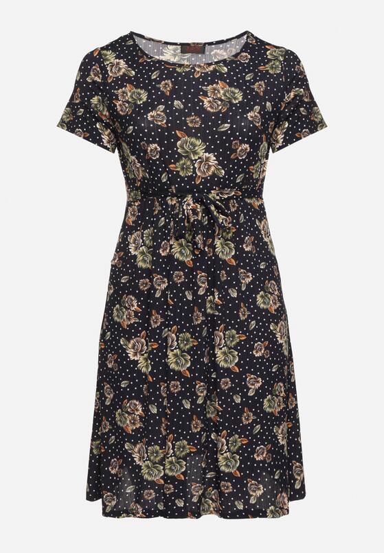 Rochie Bleumarin cu bej 6