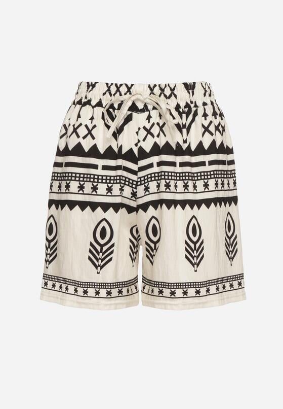 Pantaloni scurți Negru cu crem 6