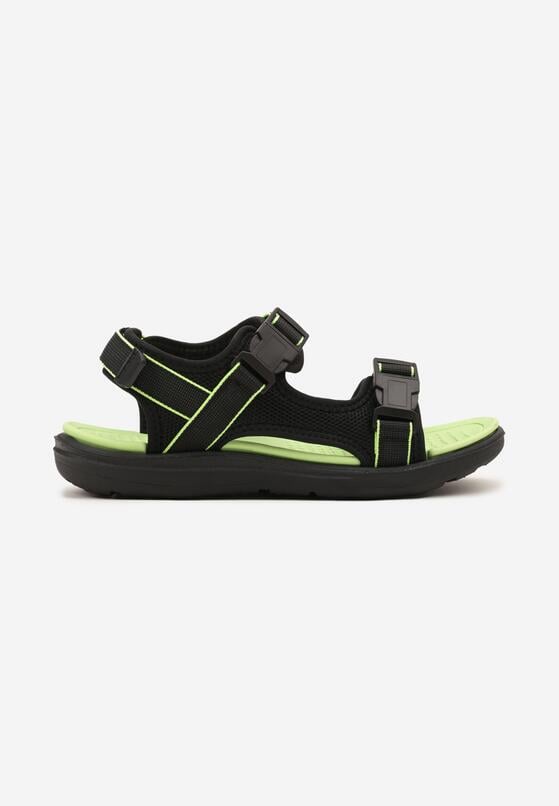 Sandale Negru cu verde 4