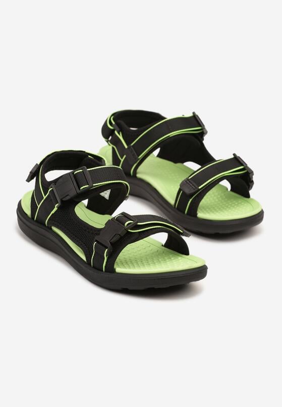 Sandale Negru cu verde 5
