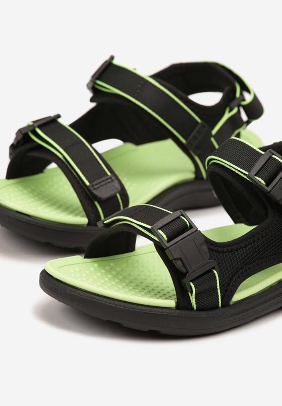 Sandale Negru cu verde 6