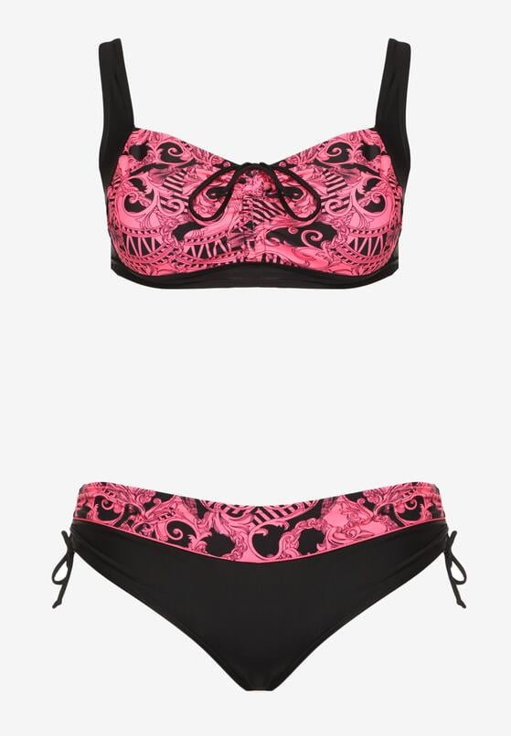 Fuksjowe Bikini ze Ściągaczami Biustonosz i Majtki Figi Miladenna 1