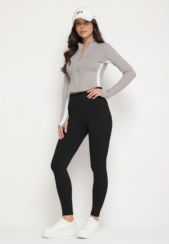 Czarne Legginsy z Modelującymi Przeszyciami Selettia 4