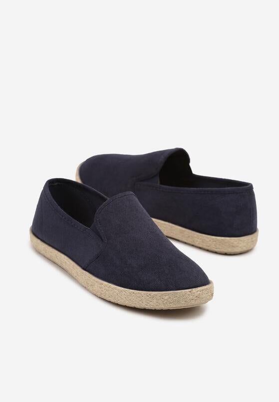 Granatowe Trampki w Stylu Espadryli Wsuwane Tolindea 2