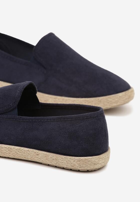Granatowe Trampki w Stylu Espadryli Wsuwane Tolindea 3