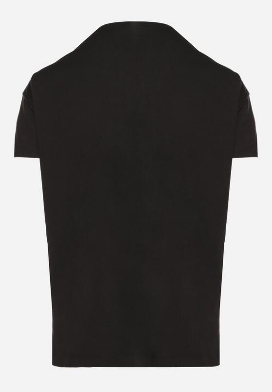 Czarny Klasyczny T-shirt Oversize z Bawełny Zivassa 7