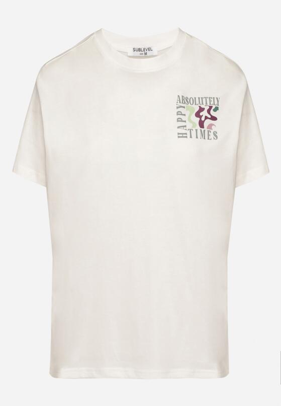 Biały Bawełniany T-shirt Oversize Fillaria 6