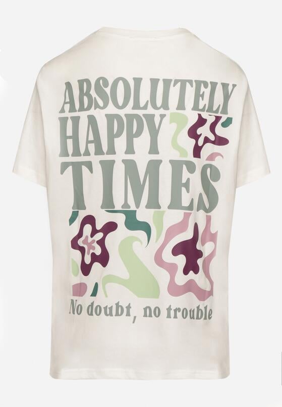Biały Bawełniany T-shirt Oversize Fillaria 7