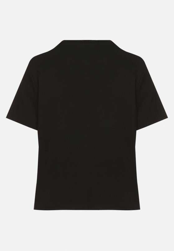 Czarny Bawełniany T-shirt o Klasycznym Kroju Tiariane 7