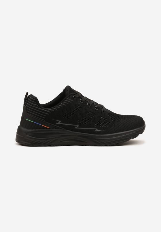 Czarne Buty Sportowe Sneakersy z Perforacją Ziraline 1