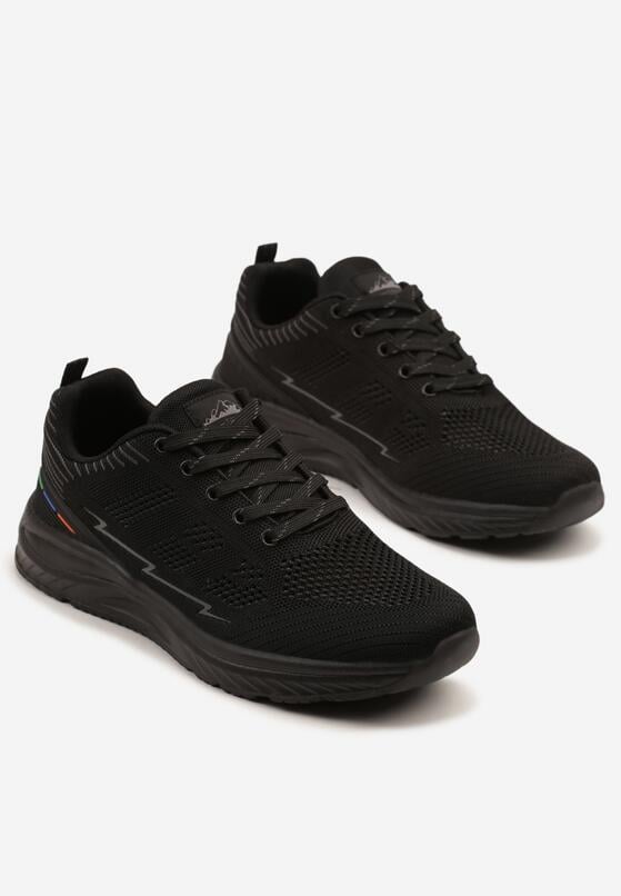 Czarne Buty Sportowe Sneakersy z Perforacją Ziraline 2