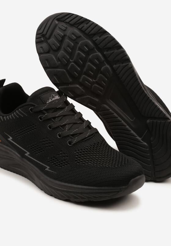 Czarne Buty Sportowe Sneakersy z Perforacją Ziraline 3
