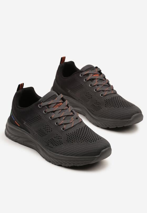 Ciemnoszare Buty Sportowe Sneakersy z Perforacją Ziraline 2