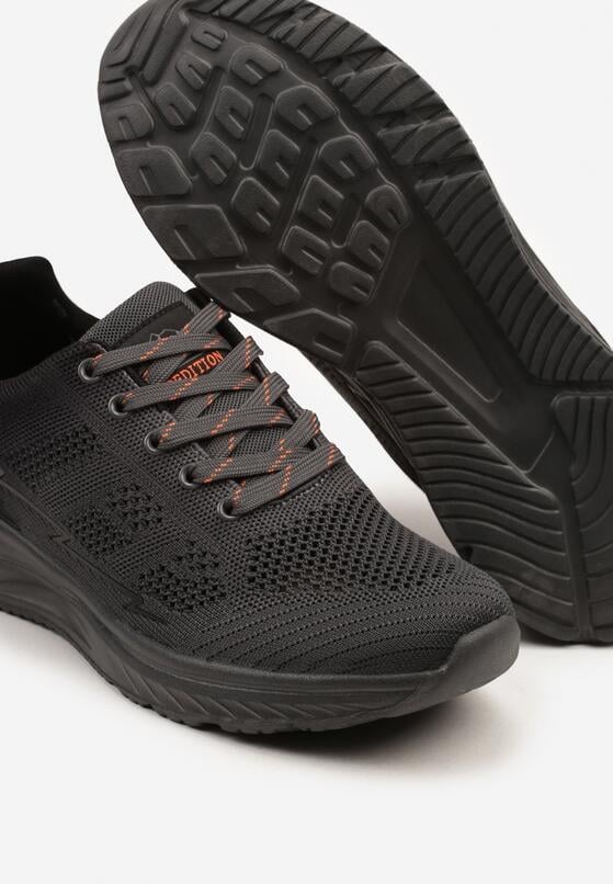 Ciemnoszare Buty Sportowe Sneakersy z Perforacją Ziraline 3