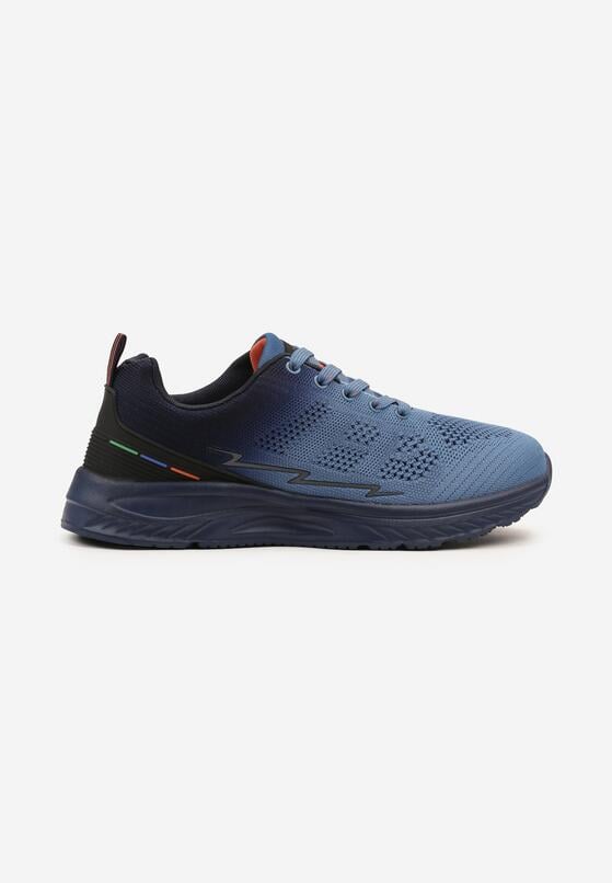 Niebieskie Buty Sportowe Sneakersy z Perforacją Ziraline 1