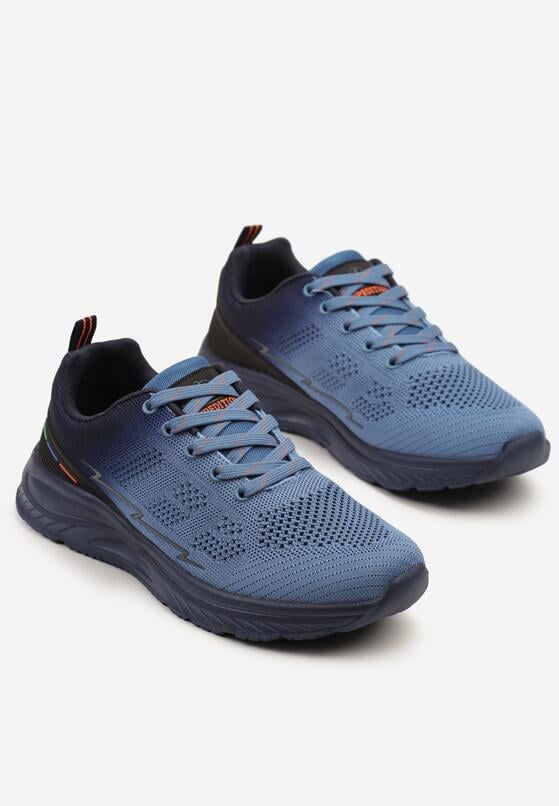 Niebieskie Buty Sportowe Sneakersy z Perforacją Ziraline 2