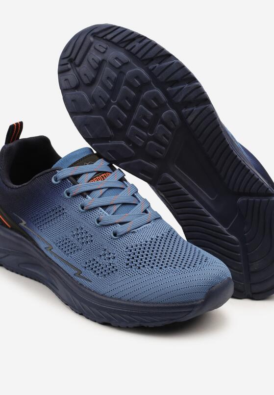Niebieskie Buty Sportowe Sneakersy z Perforacją Ziraline 3