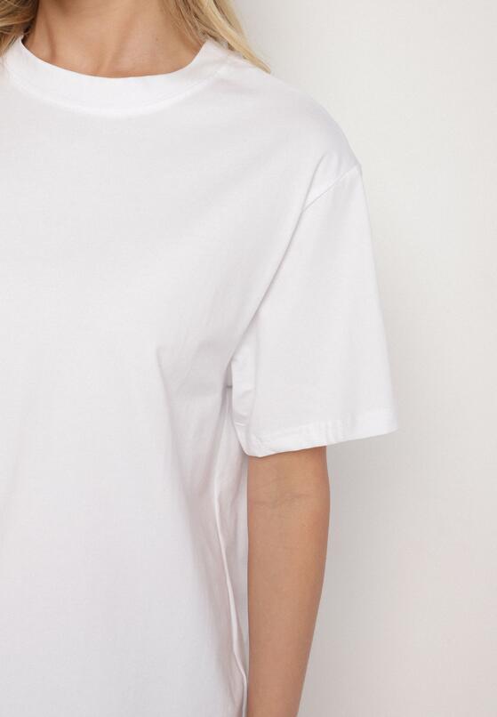 Biały Bawełniany Klasyczny T-shirt Kollira 5