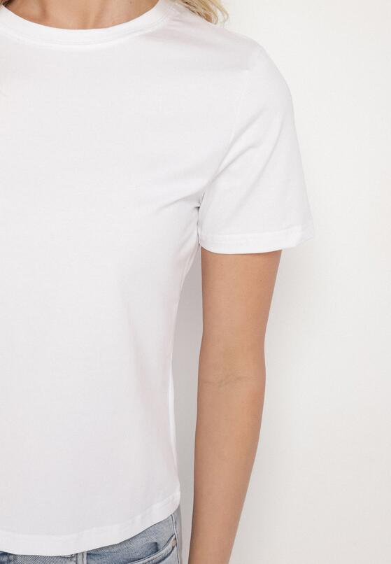 Biały Bawełniany Klasyczny T-shirt Ralarie 5