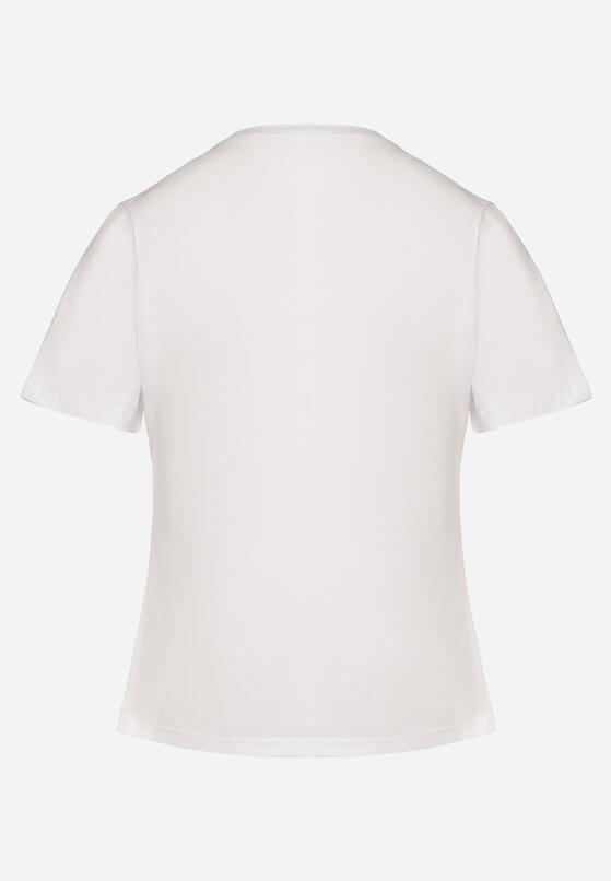 Biały Bawełniany Klasyczny T-shirt Ralarie 7