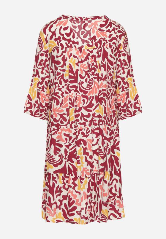 Rochie Galbenă cu bordo 7
