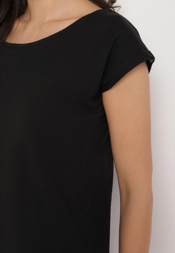 Czarny Bawełniany T-shirt w Klasycznym Stylu Raliessa 5