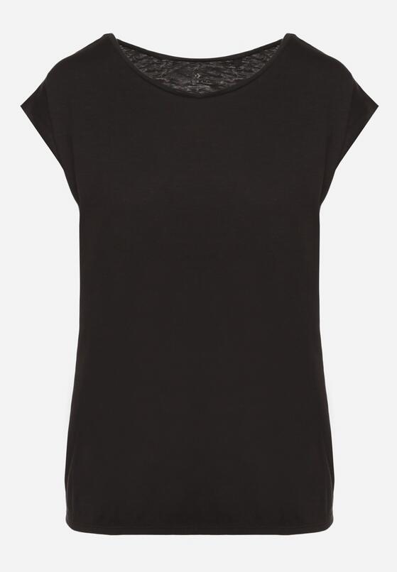 Czarny Bawełniany T-shirt w Klasycznym Stylu Raliessa 6