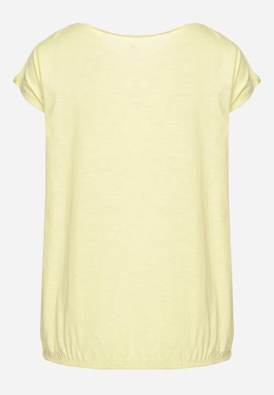 Żółty Bawełniany T-shirt w Klasycznym Stylu Raliessa 7