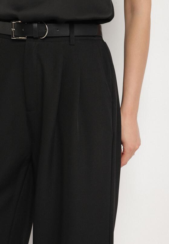Czarne Spodnie Kuloty w Eleganckim Stylu Kolistea 5