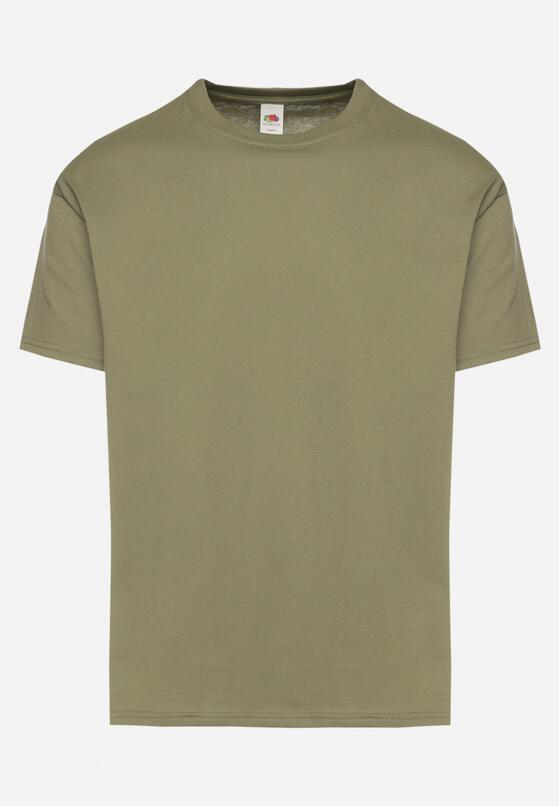 Ciemnozielona Bawełniana Koszulka T-shirt w Stylu Basic Malorisa 1