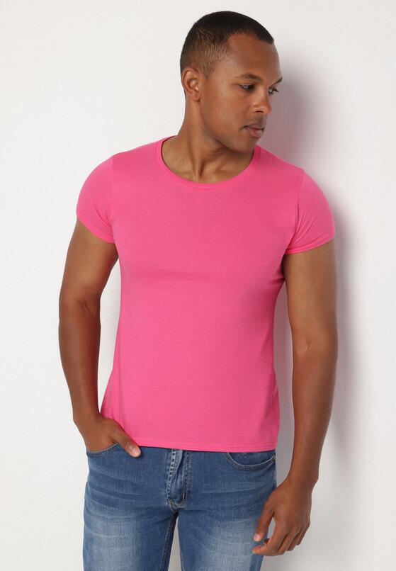 Fuksjowy Klasyczny T-shirt z Bawełny Fodena 4