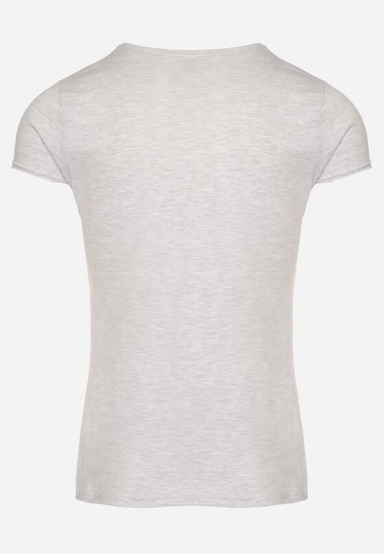 Jasnoszary Klasyczny T-shirt z Bawełny Fodena 7