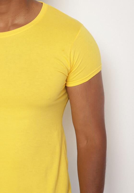 Żółty Klasyczny T-shirt z Bawełny Fodena 5