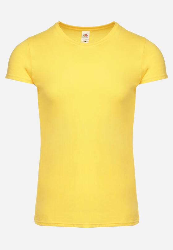 Żółty Klasyczny T-shirt z Bawełny Fodena 6