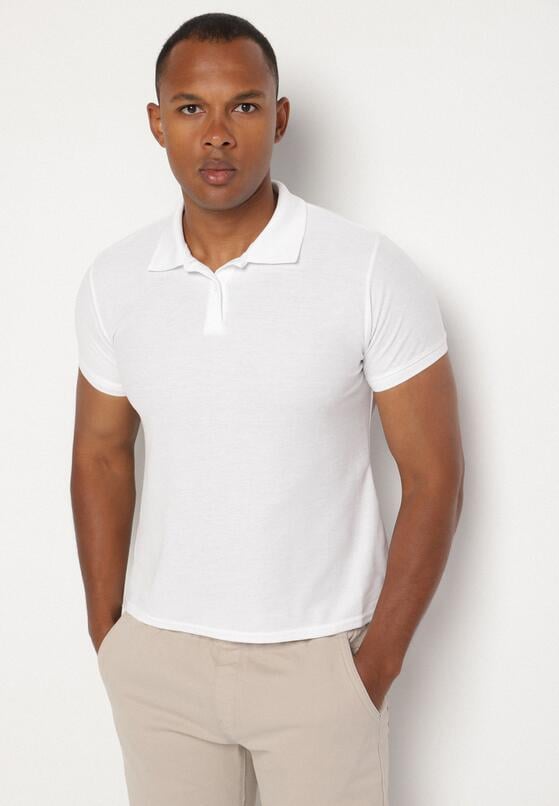 Biały T-shirt Polo z Bawełną Fodelira 2