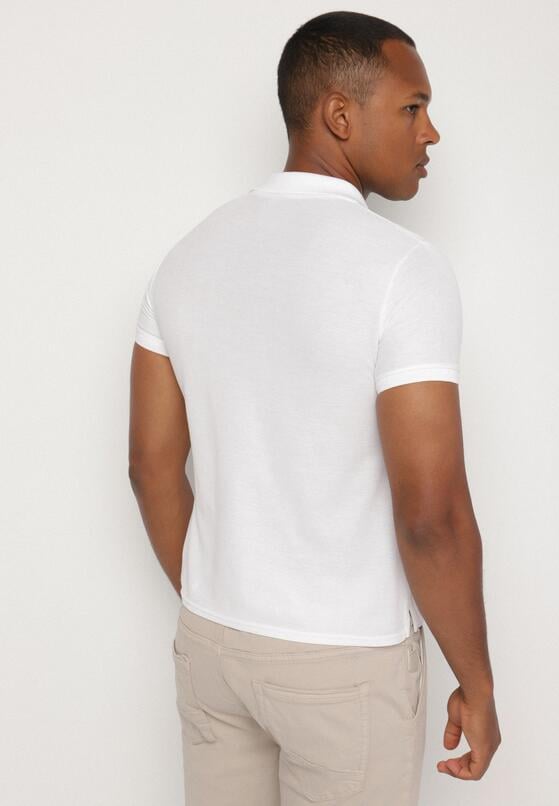 Biały T-shirt Polo z Bawełną Fodelira 3