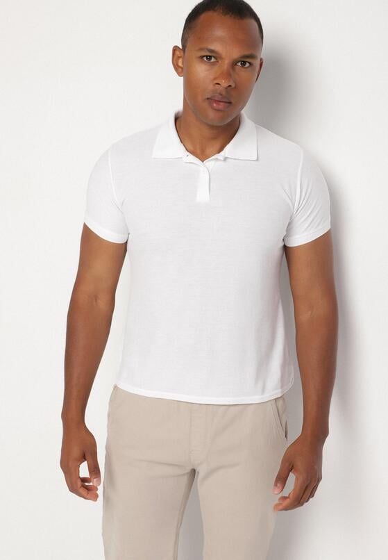 Biały T-shirt Polo z Bawełną Fodelira 4