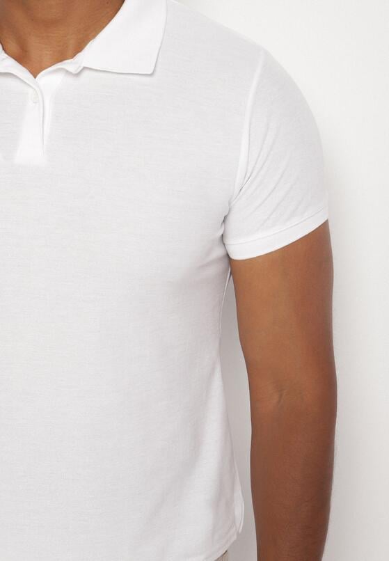 Biały T-shirt Polo z Bawełną Fodelira 5