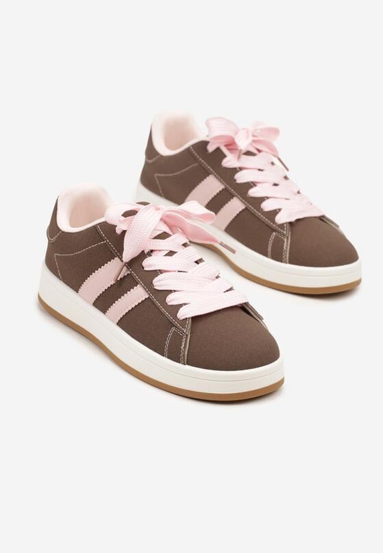 Brązowe Sneakersy z Dwoma Paskami Galtewi 5